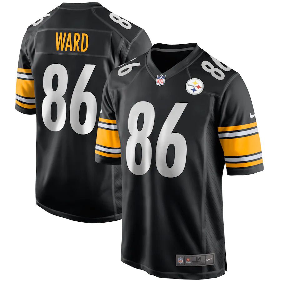 Men Pittsburgh Steelers #86 Hines Ward Nike Black Game Retired Player NFL Jersey->pittsburgh steelers->NFL Jersey
